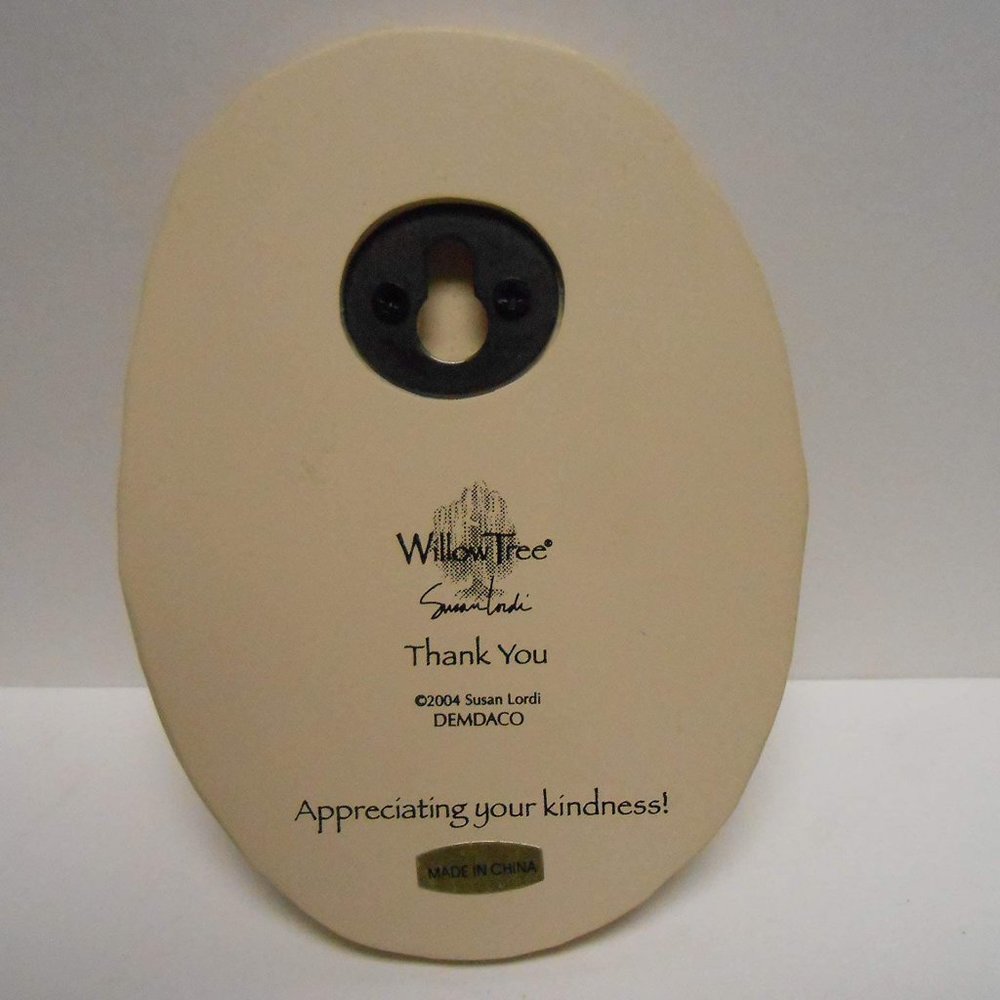 Willow Tree #26514 Thank You Plaque DEMDACO Angel w/flowers - Picture 3 of 4